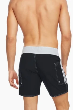 Sauvage Swimwear Board Shorts | Men's Summer*Banded Pocket Board - Black Black/Wht