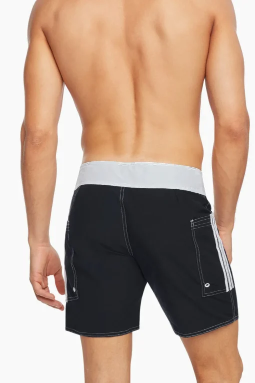 Sauvage Swimwear Board Shorts | Men's Summer*Banded Pocket Board - Black Black/Wht