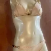 Sauvage Swimwear Suede Collection*Cream Bead Bikini