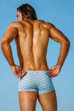 Sauvage Swimwear Square Cuts*Deco Aqua Squarecut