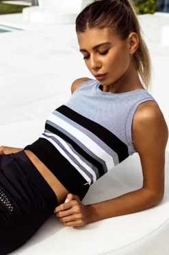 Sauvage Swimwear Malibu Collection*Fiona Stripe Tee