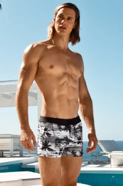 Sauvage Swimwear Swim Trunks*Grand Turks Retro Lycra Swimmer Turks