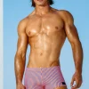 Sauvage Swimwear Square Cuts*Orange/Navy Stripe Squarecut Orange/Navy