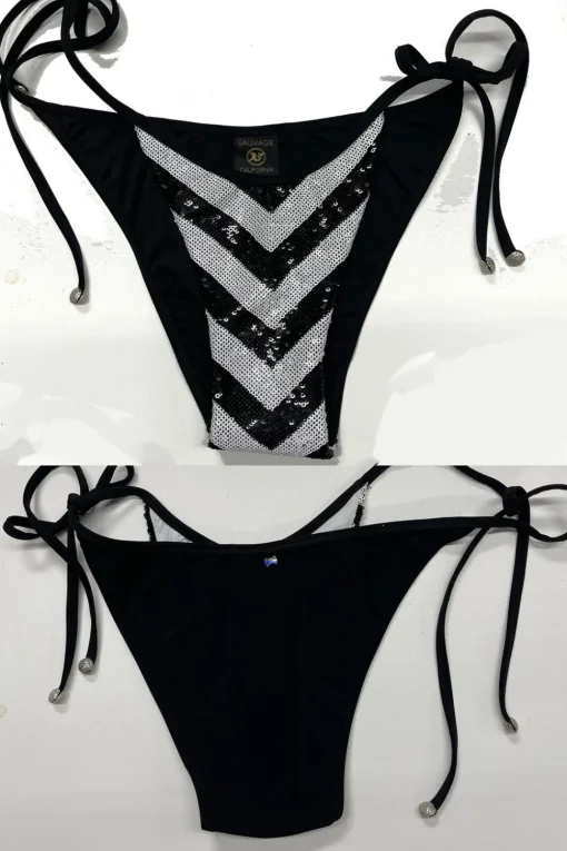 Sauvage Swimwear Shimmer & Shine*St. Tropez Minimal Side Tie Bottom